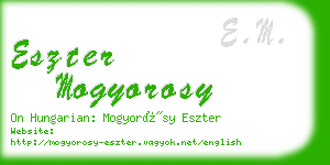 eszter mogyorosy business card